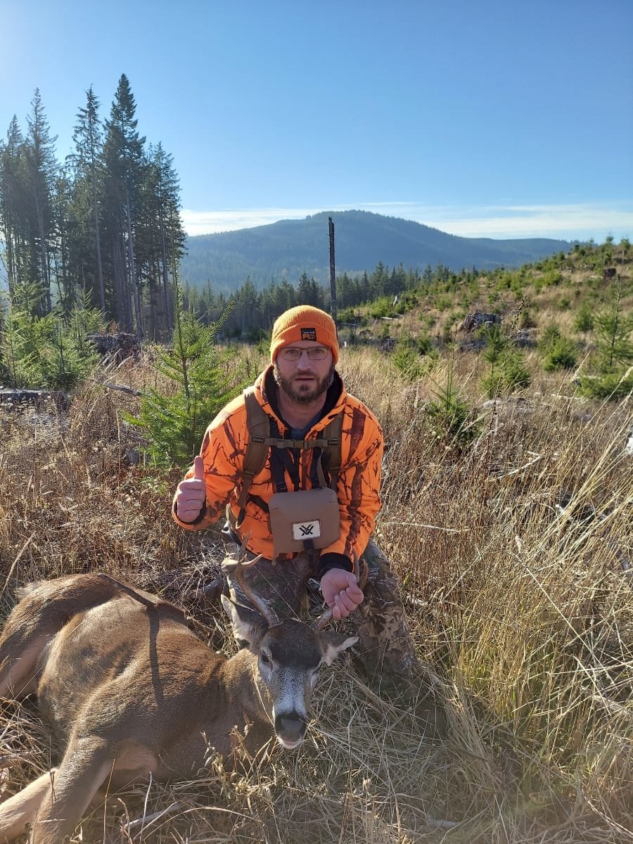 “Brandon Gallagher is pictured with his daughter, Jenna Gallagher, 13, after she harvested her first buck ever on the opening day of late buck season. The three-point buck was harvested near Mount St. Helens after only a few hours out hunting this morning. Definitely a father and daughter moment they'll treasure for a lifetime!” — submitted by Sherri Gallagher